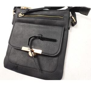 Crossbody PETA Vegan Leather Black Bag /Purse